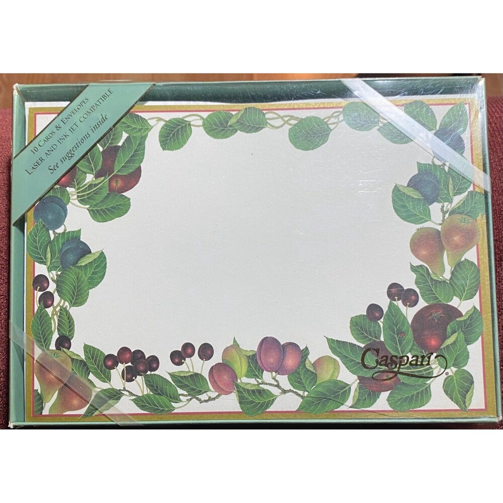 Invitations & Envelopes 2) boxes of 10 Fruit Orchard Design Thanksgiving Fall